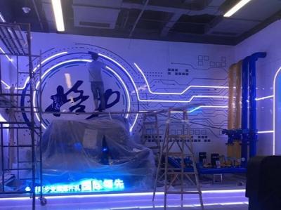 成都物流中心，非标工程灯具安装流程图片展示